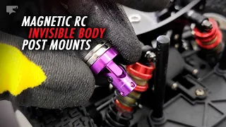 Holeless RC mounting: Magnetic invisible body post mounts (Car Chassis) | odear