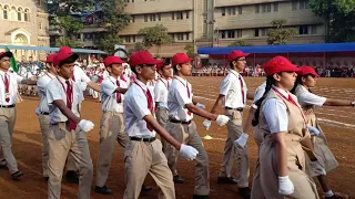 Marching done by all houses of st Joseph high school on school band (part 1)