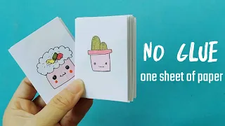 Cách Làm Sổ Tay Mini Không Keo - Chỉ 1 Tờ Giấy - DIY Mini Notebook One Sheet of Paper | DIY IDEAS