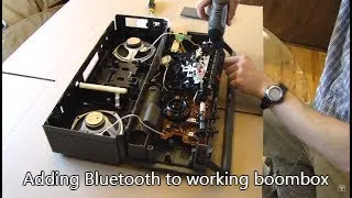 Adding bluetooth to vintage boombox- radio still works!