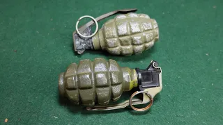 Balkan War Hand Grenades: Locally Produced Soviet Style F1 Grenades From Croatia or Bosnia.