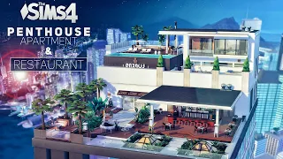 Sky View Restaurant 🍷& Penthouse Apartment • Dream home decorator | No CC | The SIMS 4 Stop Motion