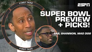 Stephen A., Shannon Sharpe & Mad Dog's Super Bowl LVIII Preview & Picks 🎉 | First Take