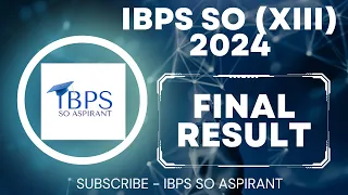 My IBPS SO final result !