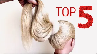 5 Простых Привлекательных пучков. New bun hairstyles for long hair