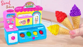 🍉How To Make Miniature Rainbow Ice Cream🍋Satisfying Miniature Fruit Ice Cream Recipe🍎By Sweet Baking