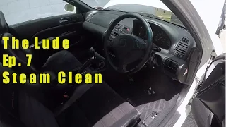 Honda Prelude "The Lude" Build Ep. 7 - Steam Cleaning the inside