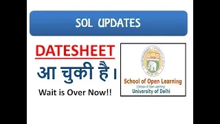 Datesheet 2019 I All UG Courses I SOL