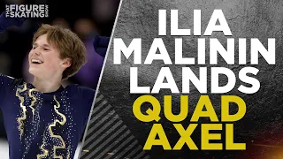 USA's Ilia Malinin makes HISTORY, lands quad axel in competition 🤯 Asher reacts | CBC Sports