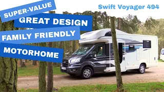 All the spec, no optional extras and only £68,995 - the new four-berth Swift Voyager 494