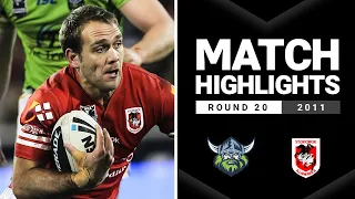 Canberra Raiders v St George Illawarra Dragons Round 20, 2011 | Classic Match Highlights | NRL