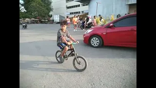 lively kid biking @ mall🚴🚴🚴