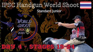 2022 IPSC Handgun World Shoot XIX | Pattaya, Thailand | Standard Junior | Day 4 | Stages 19-24