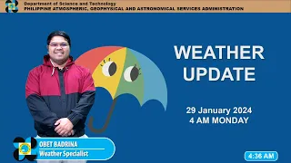 Public Weather Forecast issued at 4AM | January 29, 2024 - Monday