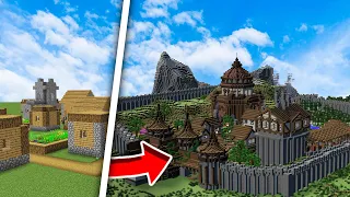 Transforming Minecraft’s villages into an EPIC medieval CITY!