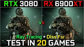 RTX 3080 vs RX 6900 XT | Test in 20 Games | 1440p - 2160p | With Ray Tracing DLSS FSR | 2023