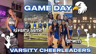 DAY IN THE LIFE OF A VARSITY CHEERLEADER EDITION | School Vlog + Rivalry Game