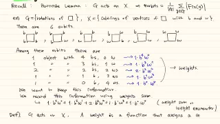 [Introduction to Combinatorics] Lecture 16. Weighted version of Burnside lemma