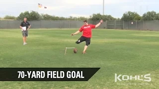 70-Yard Field Goal | Andrew Baggett | Kohl's Kicking Pro Combine