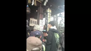 Worship at Shinto shrine