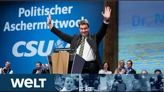 POLITISCHER ASCHERMITTWOCH: Jetzt heizt Markus Söder dem CSU-Parteivolk ein