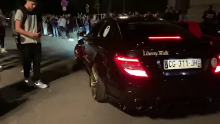 Mercedes C63 w204 LibertyWalk loud & splitting Flames (Petit Plais Paris)