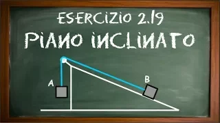 Piano inclinato e fune (esercizio 2.19)