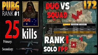 PUBG Rank 1 - Zoidm8 25 kills [OC] Duo vs Squad TPP - PLAYERUNKNOWN'S BATTLEGROUNDS #172