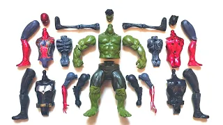 Merakit Mainan Batman Vs Spiderman Vs Siren Head Vs Hulk Smash - Avengers