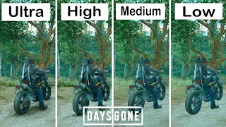 Days Gone Ultra VS High VS Medium VS Low Graphics Comparison Gameplay PC [4K-60FPS]
