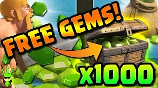 GETTING 1000 FREE GEMS IN CLASH OF CLANS! - NO HACKING, NO CHEATS, NO PURCHASES!