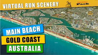 Virtual Run 40 min Main Beach Gold Coast, Australia | No Music | Treadmill Pack