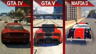 THE FASTEST CARS COMPARISON | GTA IV vs. GTA V vs. Mafia II Definitive Edition | PC | ULTRA