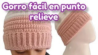 Teje facil Gorro a crochet / como tejer gorro a crochet paso a paso patron facil a ganchillo