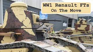 WW1 Renault FT Tanks On The Move