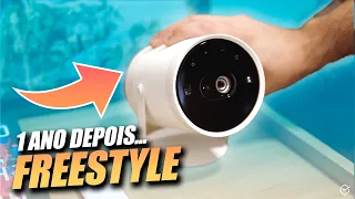 ⭐ 1 ANO com o PROJETOR INTELIGENTE The Freestyle // é realmente CINEMA EM CASA PORTÁTIL?!