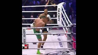 Badr Hari gets knocked out😱😱😱 #badr #hari #glory78 #combatsport #wow #ko #kickboxing #art #skills