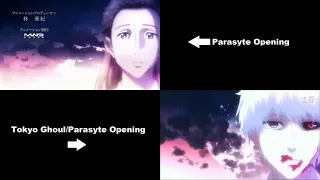 Parasyte X Tokyo Ghoul (Let me Hear) Opening Crossover Comparison