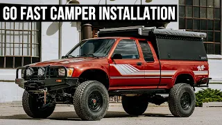 GO FAST CAMPER Installation on our 1990 Toyota Pickup