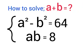 A Nice Algebra Problem | Math Olympiad | You should know this trick!