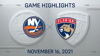 NHL Highlights | Islanders vs. Panthers - Nov. 16, 2021