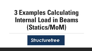 Beam Internal Loading - 3 Examples - Statics and Mechanics of Materials