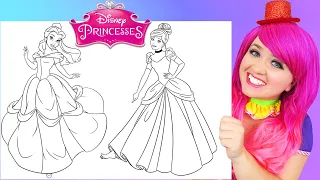 Coloring Belle & Cinderella | Pencils