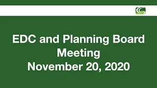 Economic Development Committee and Planning Board Meeting November 20,2020