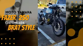 MOTO YAMAHA FAZER 250 CUSTOMIZADA NO ESTILO BRAT STYLE #HEFESTOCUSTOM