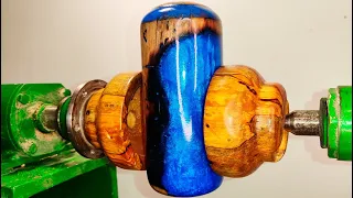 Woodturning and woodworking. Night Lamp.