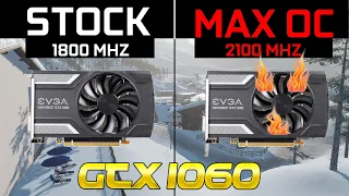 GTX 1060 6GB Stock VS 2100 Mhz Overclock 1080p Benchmark (How to OC Guide)