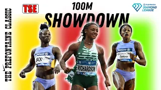 EPIC | Women’s 100m Showdown | Sha’carri, Jackson & Thompson-Herah | Prefontaine Classic 2023