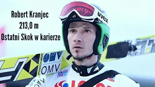 Robert Kranjec 213,0 m (23.03.2019). Ostatnia skok w karierze Planica 2019