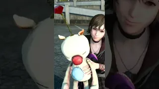 Iris gives Noctis a Moogle gift